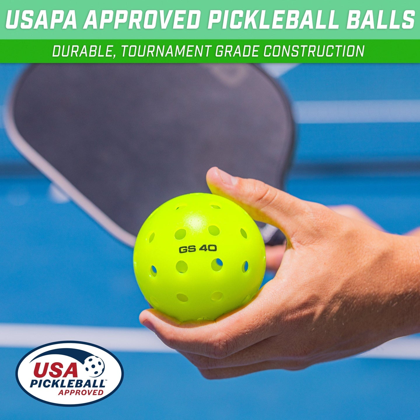 Go Sports - GS40 Regulation Pickleballs (12PK)