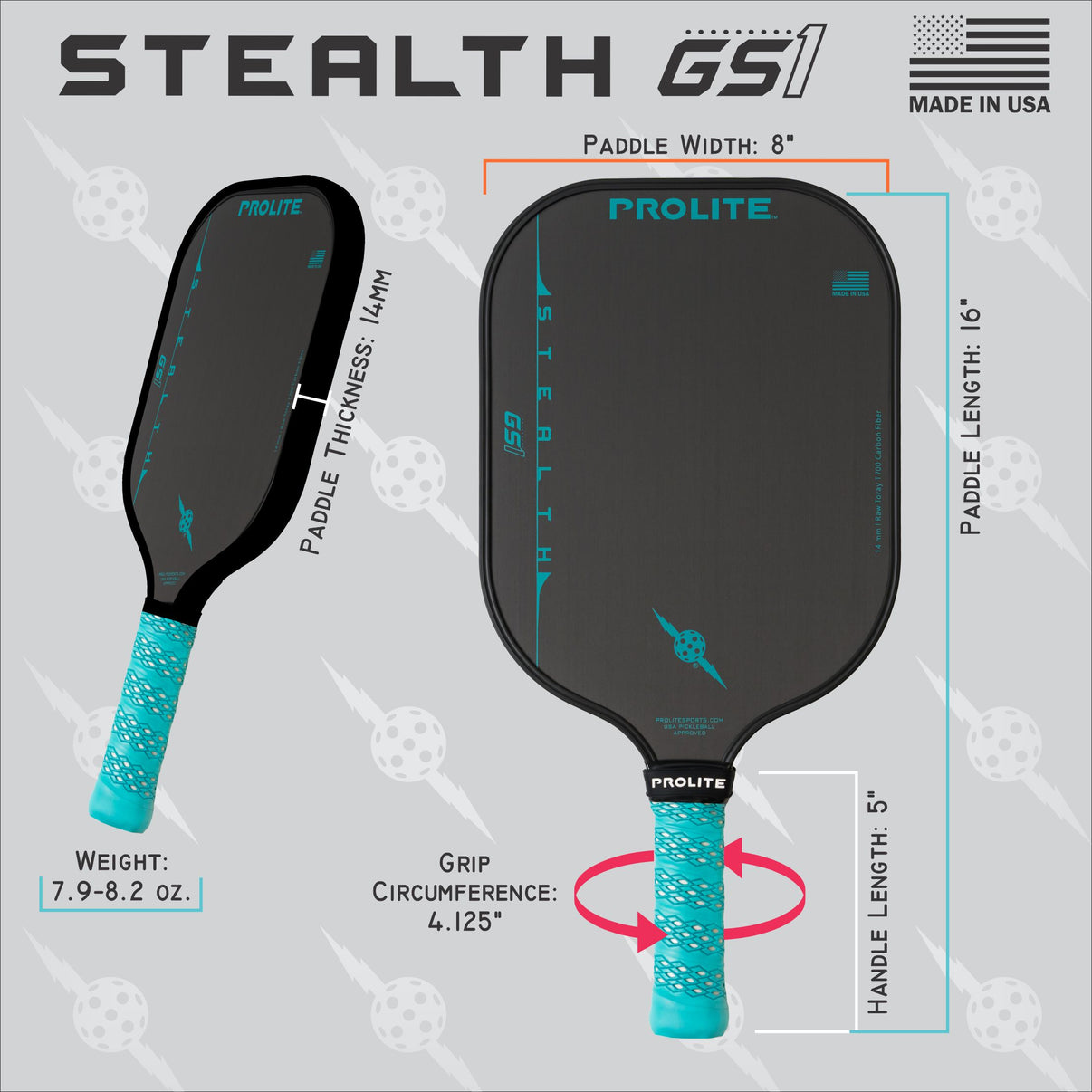 Prolite - GS1 Stealth Neon Orange Paddle