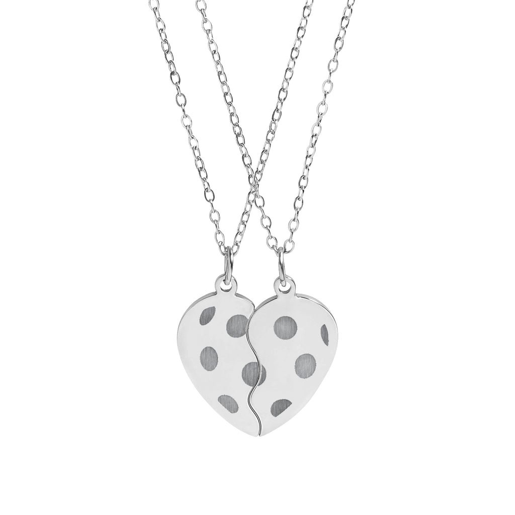 Lobbers / friends' Necklace Set — Split Heart Pendant