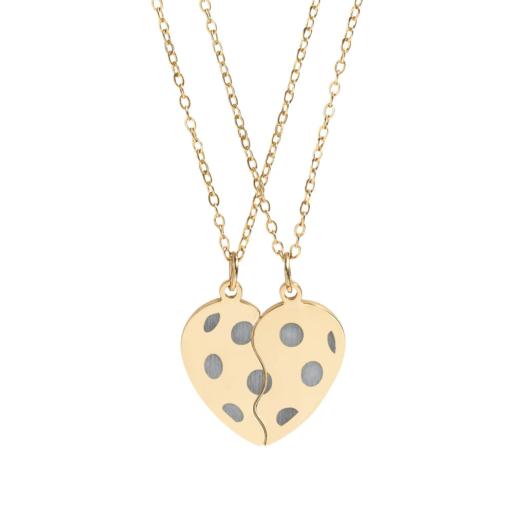 Lobbers / friends' Necklace Set — Split Heart Pendant