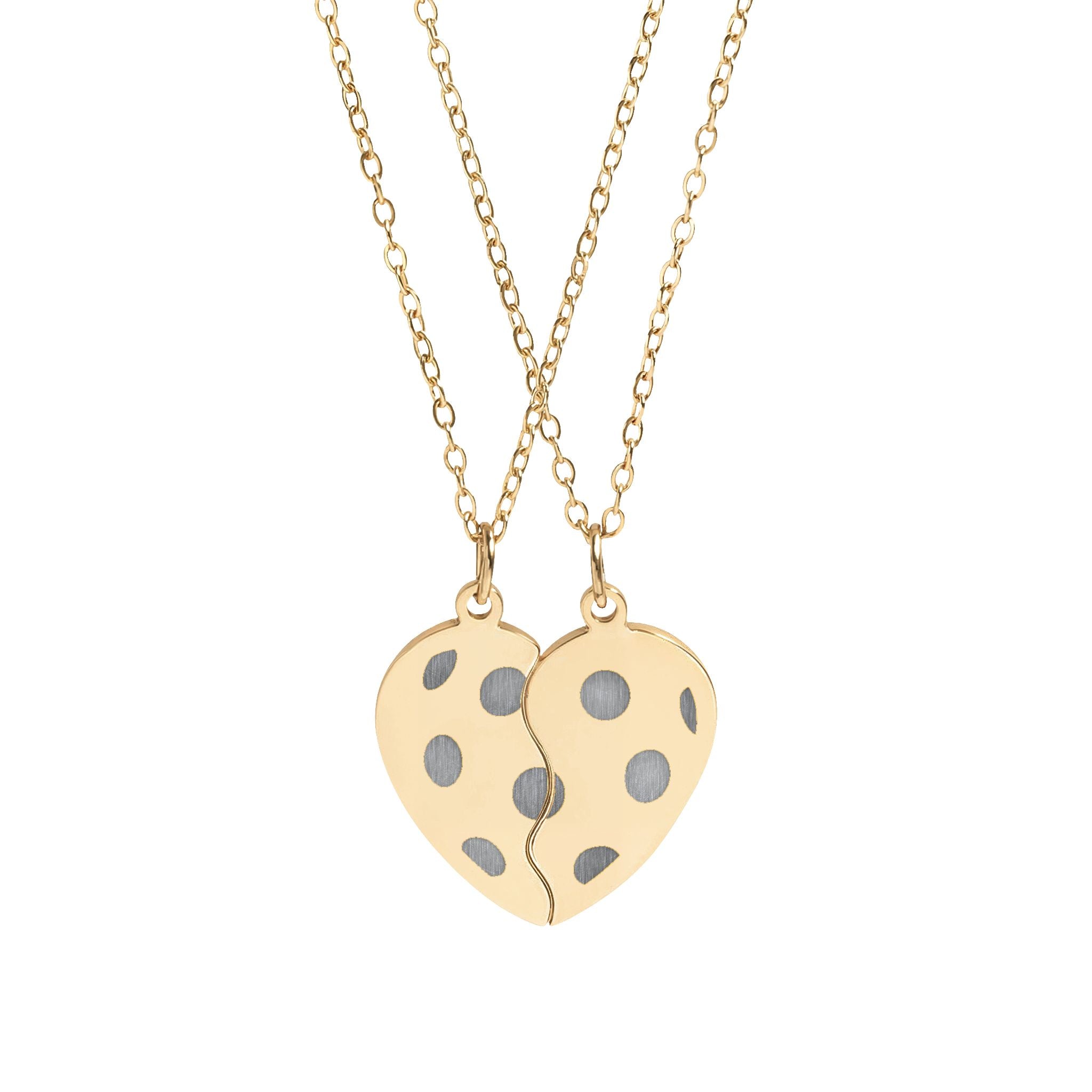 Lobbers / friends' Necklace Set — Split Heart Pendant