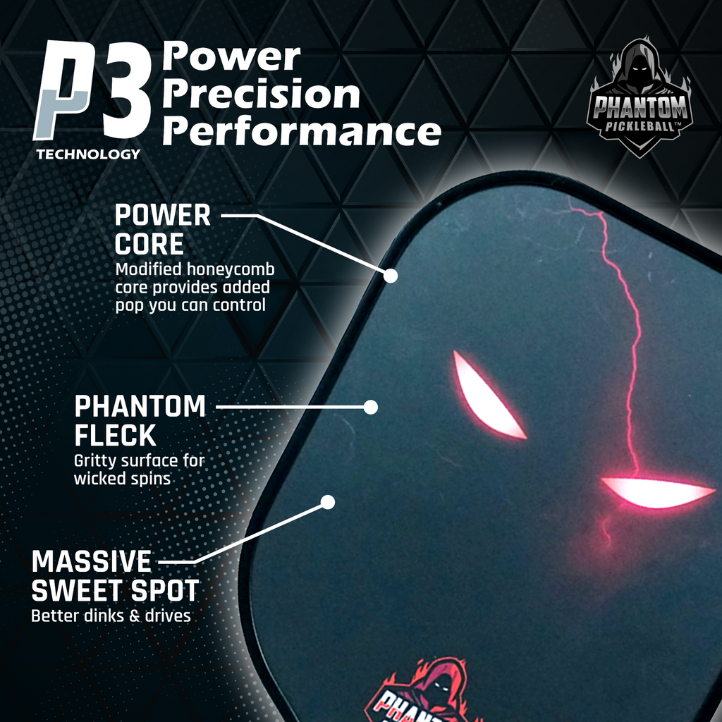 Phantom Eternal 14MM T700 Carbon Fiber Pickleball Paddle with Cover
