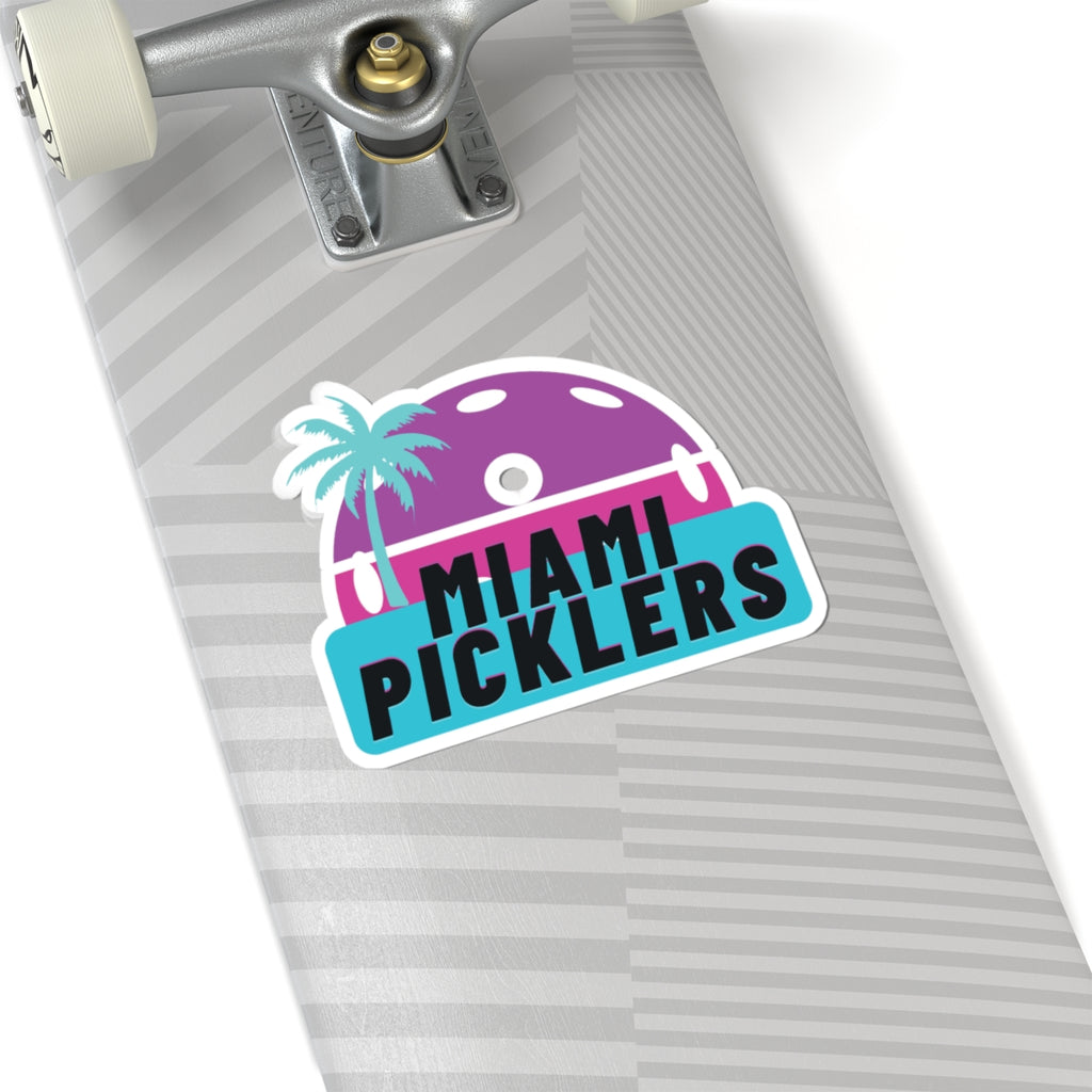 Miami Picklers Sticker — Retro Pickleball Logo Kiss-Cut Sticker