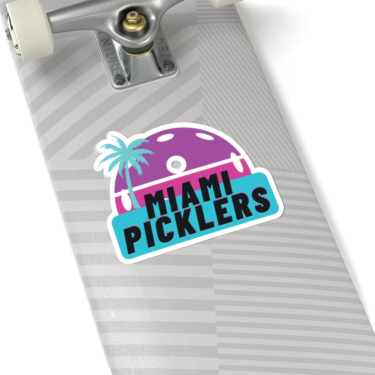 Miami Picklers Sticker — Retro Pickleball Logo Kiss-Cut Sticker