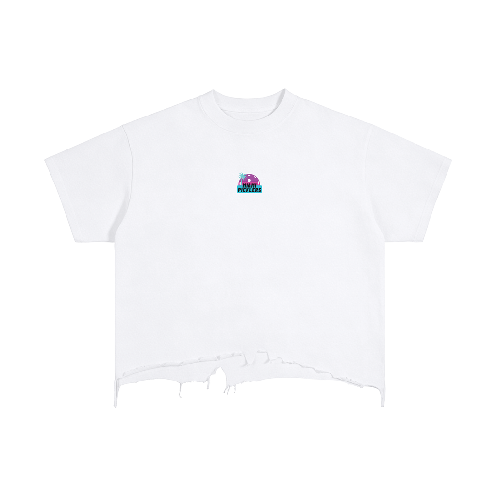 Miami Picklers Boxy Distressed Hem T-Shirt