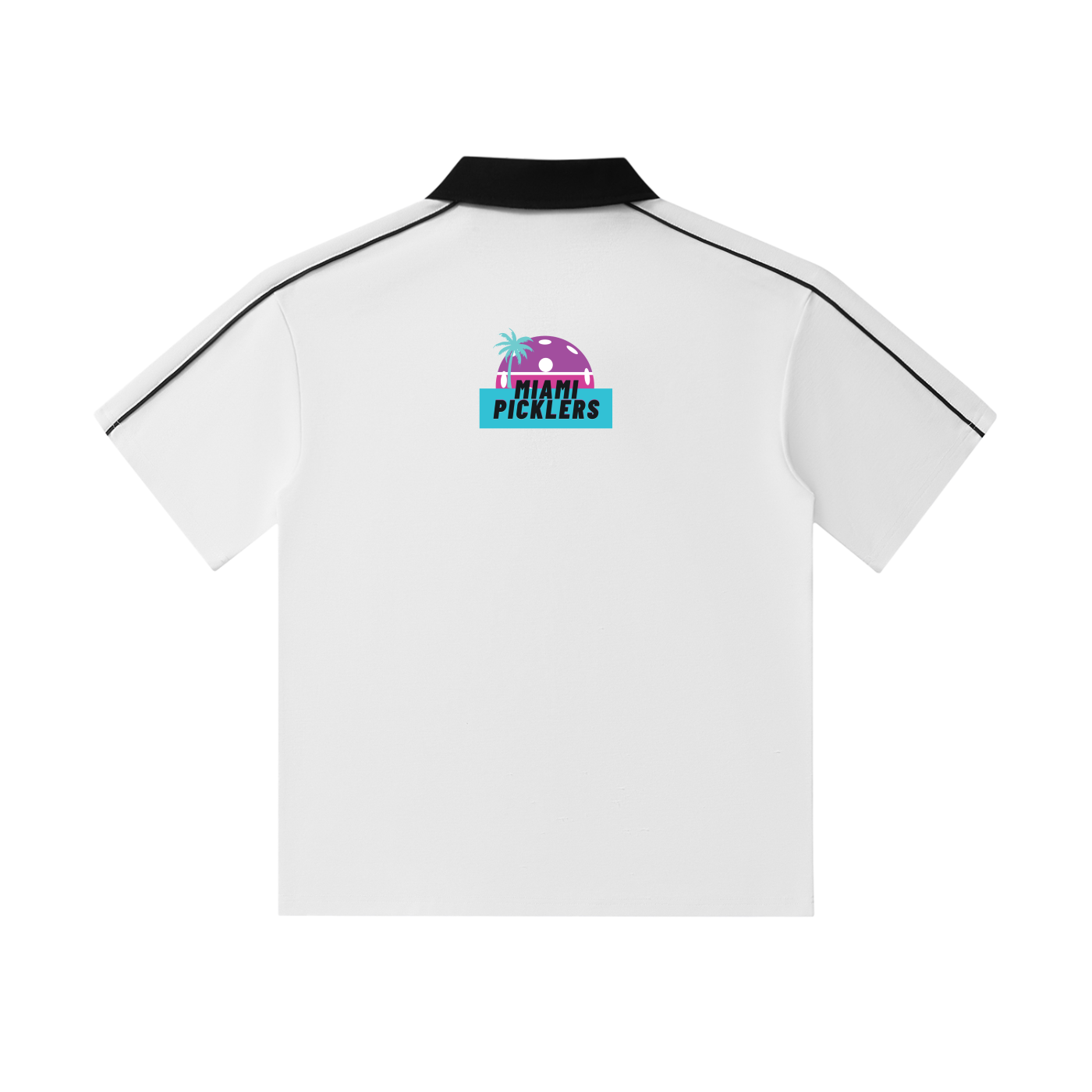 Contrast Collar Short-Sleeve Polo Shirt