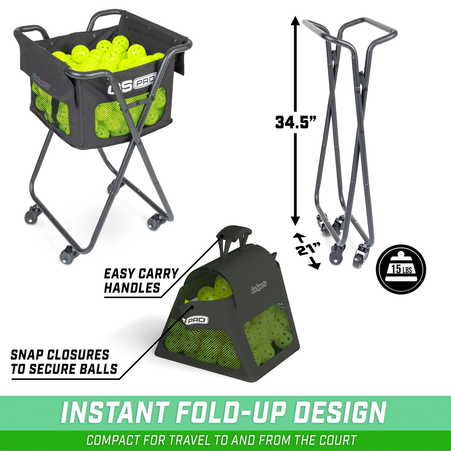 GS Sports - Pickleball Caddy with wheels