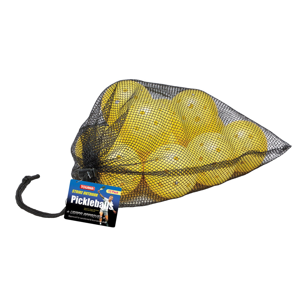Tourna Strike Outdoor Pickleballs - Yellow - 12 pack