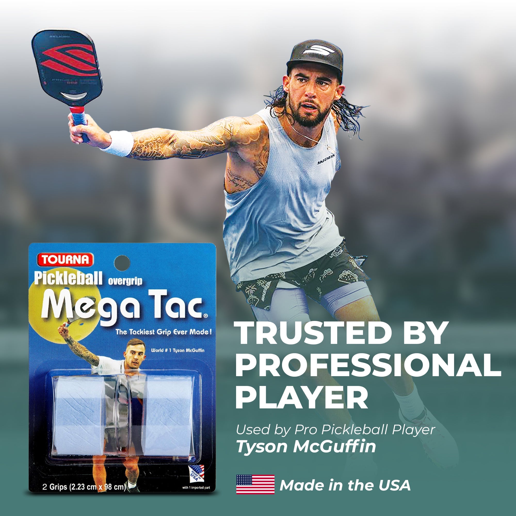 Pickleball Mega Tac - Black - 2 Pack